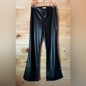 Faux leather flare pants. 28